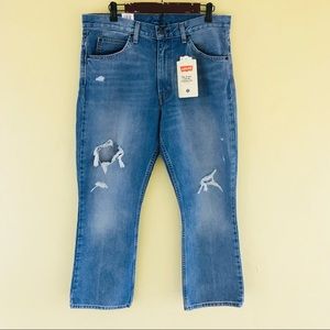 Levi 517 Bootcut Crop High Waist Distressed Jean